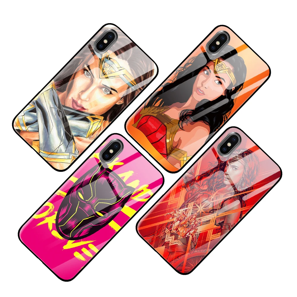 Captain Marvel wonder woman Tempered Glass For Samsung Galaxy S10 S8 S9 Plus Note 8 9 cases | Мобильные телефоны и