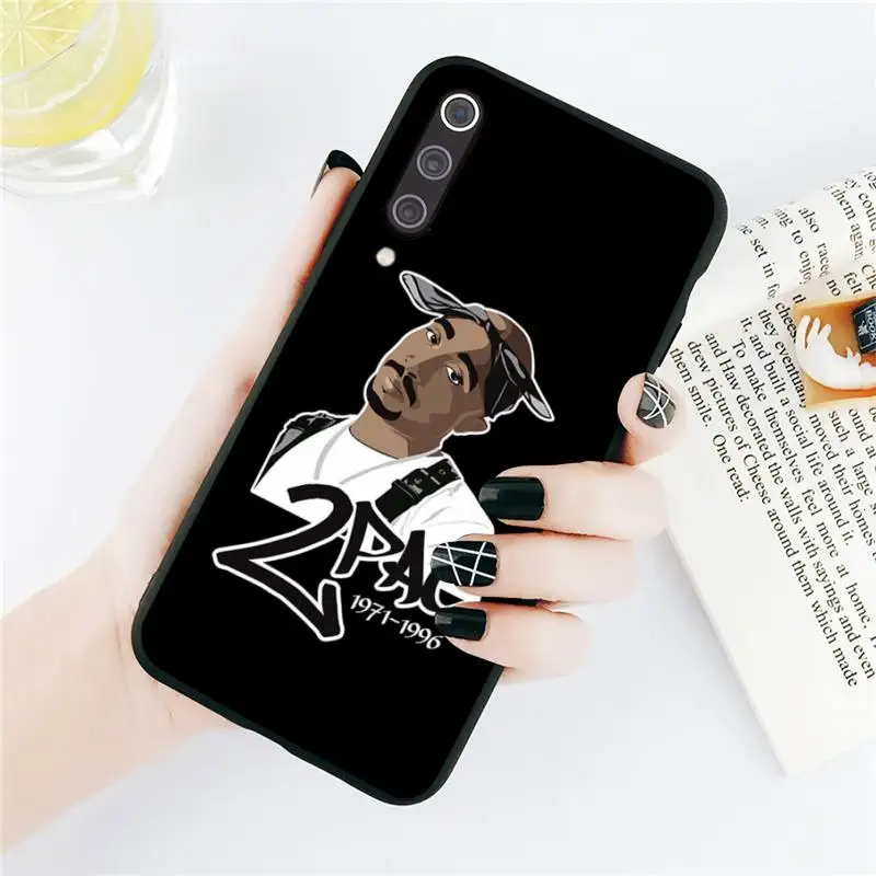 

2pac American rapper singer Phone Case For Xiaomi Redmi note 7 8 9 t k30 max3 9 s 10 pro lite Luxury brand shell funda coque