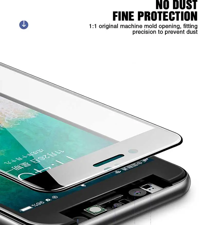 Защитное стекло для iPhone 8 7 6 6S Plus 5 5S SE закаленное стекло для экрана 9D изогнутое стекло на iPhone X XS Max XR Пленка чехол