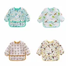 Детский непромокаемый шарф Bobora с длинным рукавом, фартук для кормления, тканевый нагрудник для младенцев, мальчиков и девочек