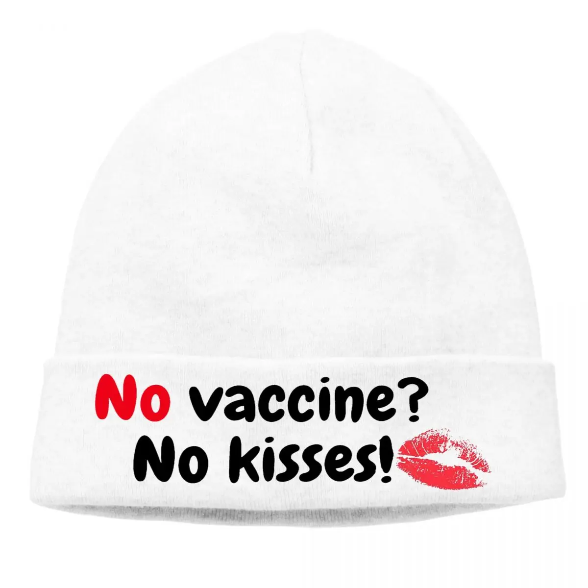 

Bonnet 2021 Vaccination Art Cycling Knitting Hat No Vaccine No Kisses Winter Warm Hip Hop Skullies Beanies Caps