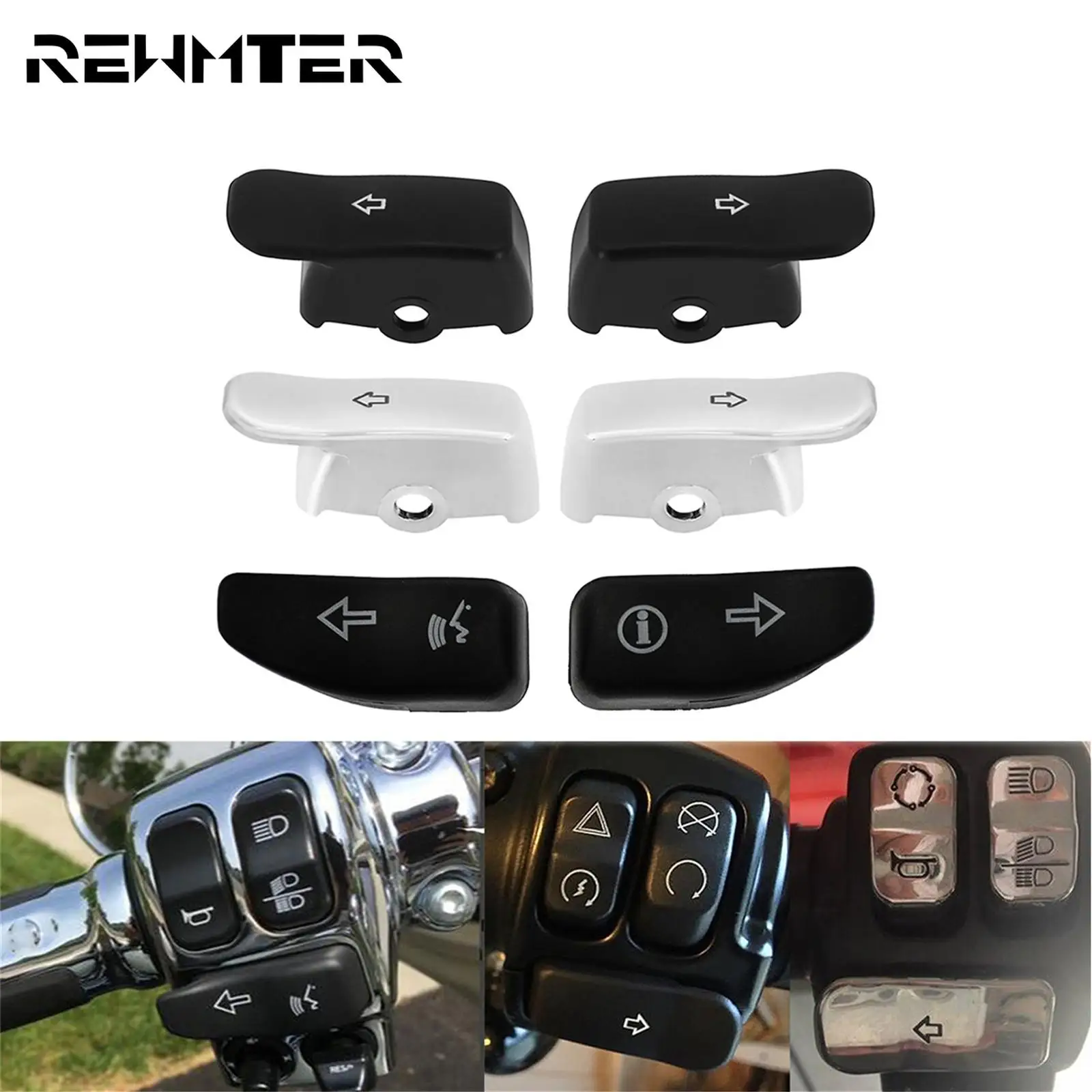 Крышка переключателя сигнала поворота мотоцикла 3 типа для Harley Touring Road Glide Sportster XL