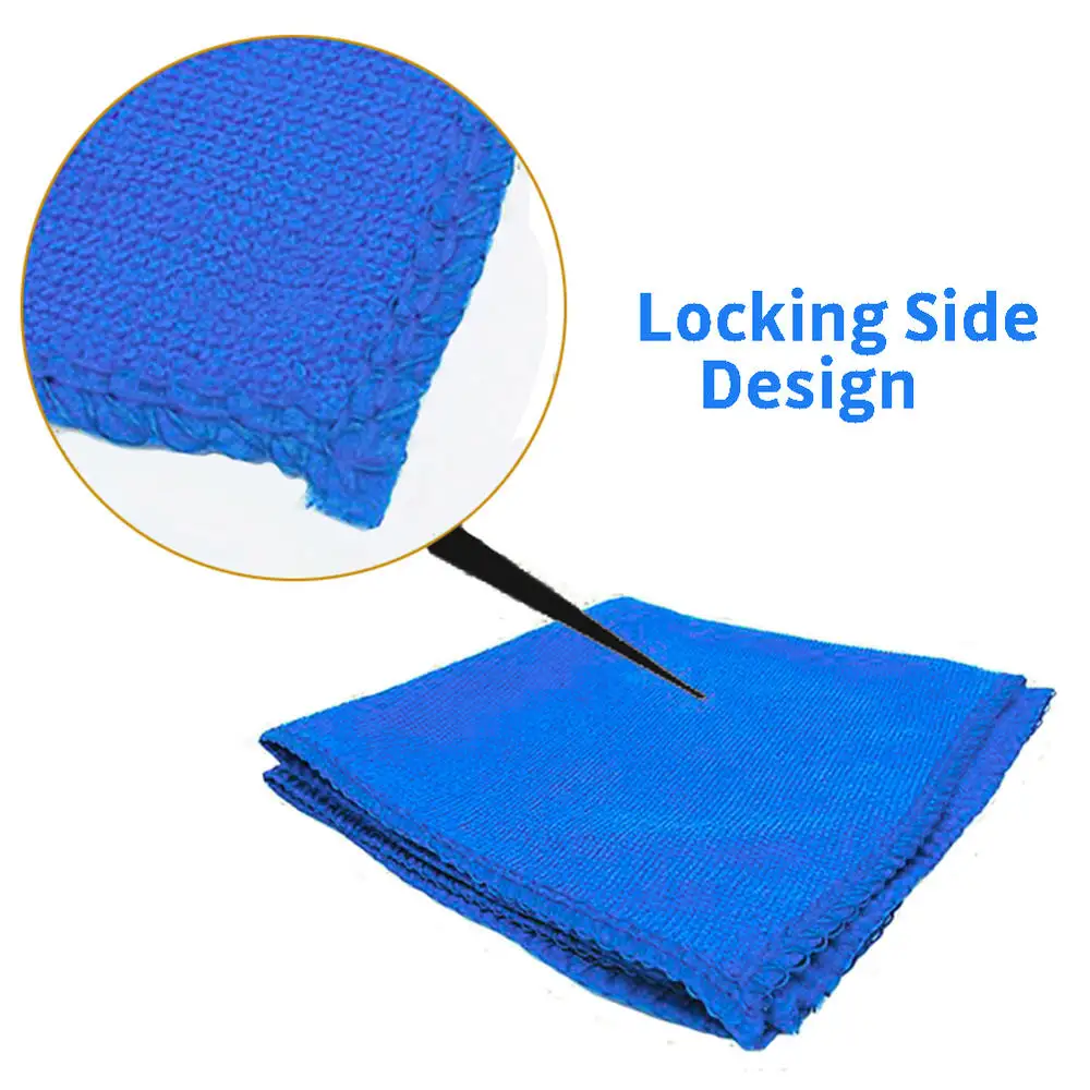 

10 pcs Blue Car Cleaning Detailing Soft Cloths Bulk Towel Microfibre Polish Wash Towel 23x23CM
