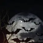 Украшение на Хэллоуин, 12 шт., черные ПВХ 3D съемные наклейки, страшная летучая мышь, наклейки для украшения стен бара для вечевечерние НКИ