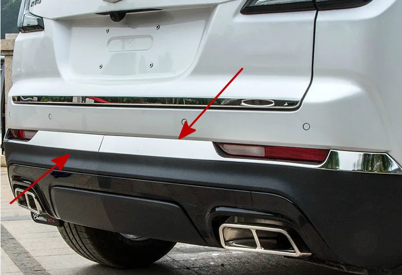 

Fit for Cadillac xt4 spare box trim light strip stainless steel for xt4 rear trim rear fog lamp frame rear bar trim strip