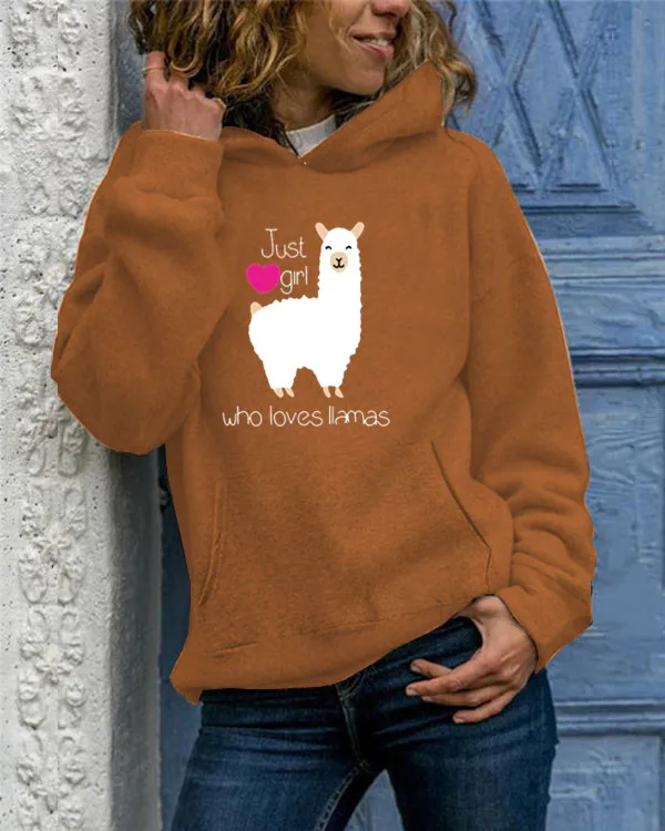 Свободный свитер с капюшоном милым рисунком Милые толстовки для женщин верхняя