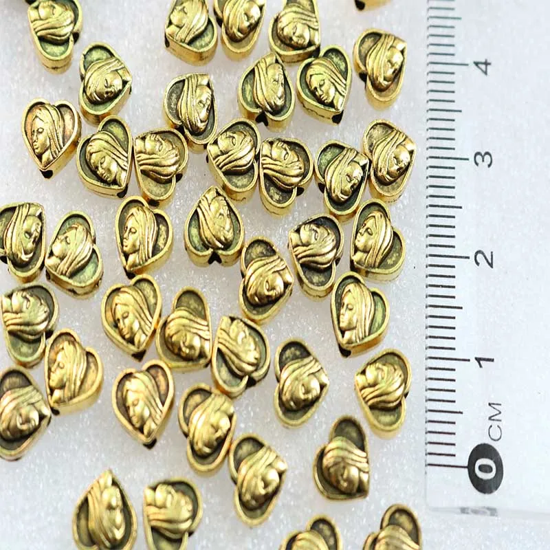 Католический браслет в форме сердца с бусинами Мэри из бисера кулон ручной