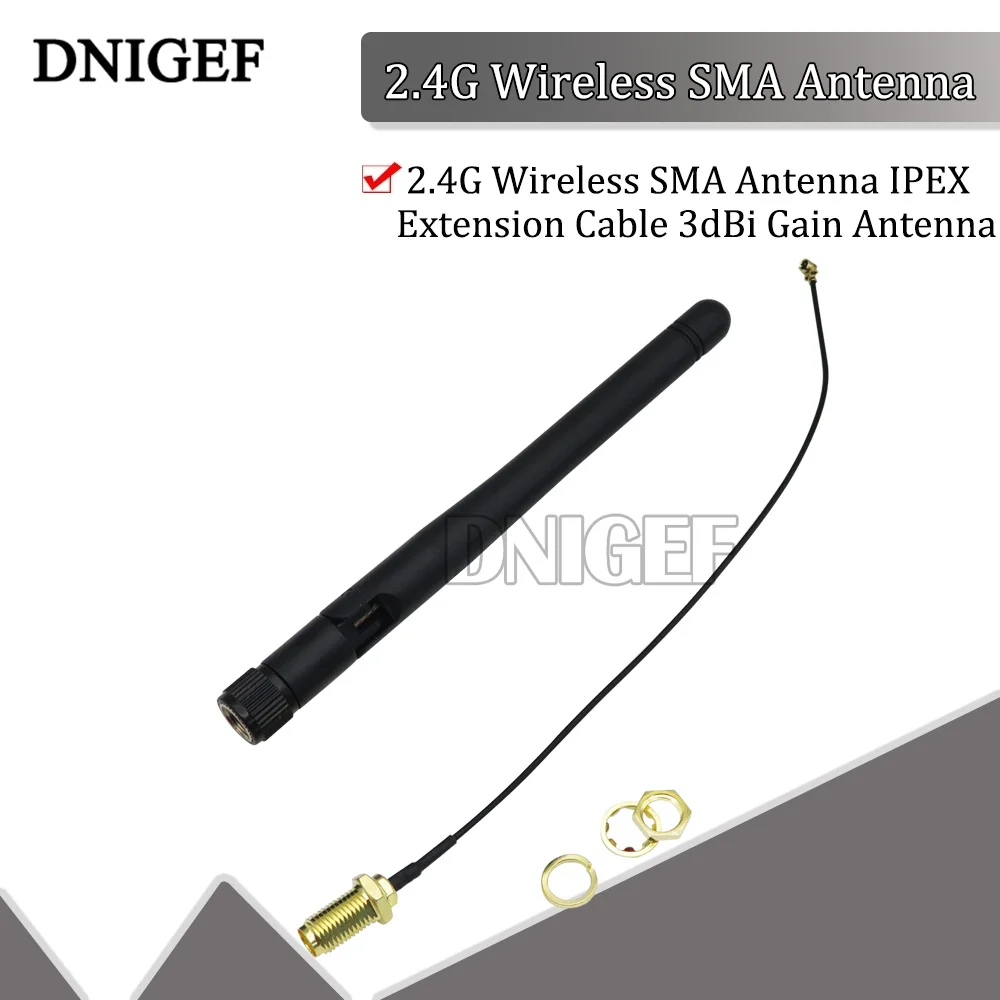 DNIGEF 2,4G Беспроводная SMA антенна IPEX Удлинительный кабель 3dBi усиление антенны для ESP8266 ESP-02/ESP-05 NRF24L01 и PA CC2500
