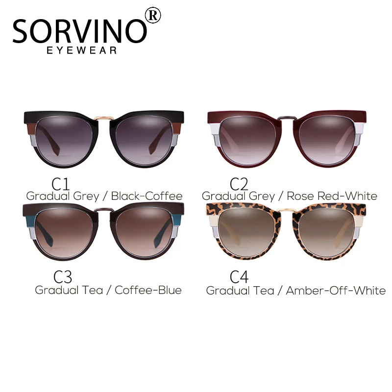 Женские солнцезащитные очки в стиле ретро SORVINO брендовые дизайнерские кошачий