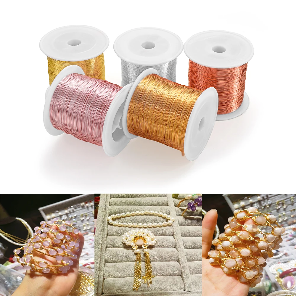 

0.25kg/Roll Not Fade Solid Colorfast Copper Wire 0.3-1mm Beading Cord String Unfading Thread For DIY Jewelry Making Supplies