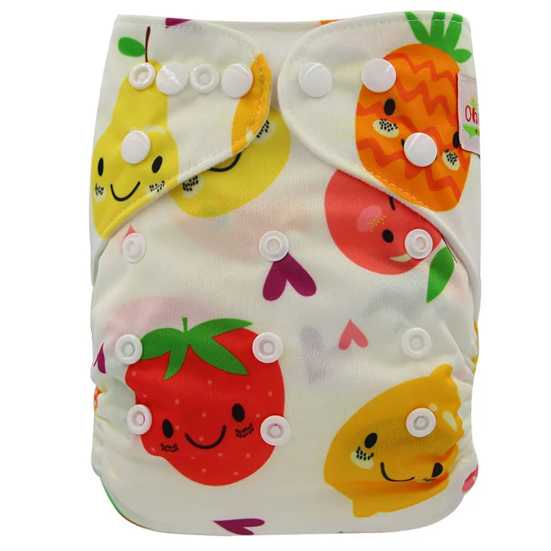 OB167 Ohbabyka Washabe Многоразовые детские подгузники с карманами, покрытые замшевой тканью, подгузники, один размер, регулируемые тренировочные штаны, подарок для ребенка - Цвет: OB167