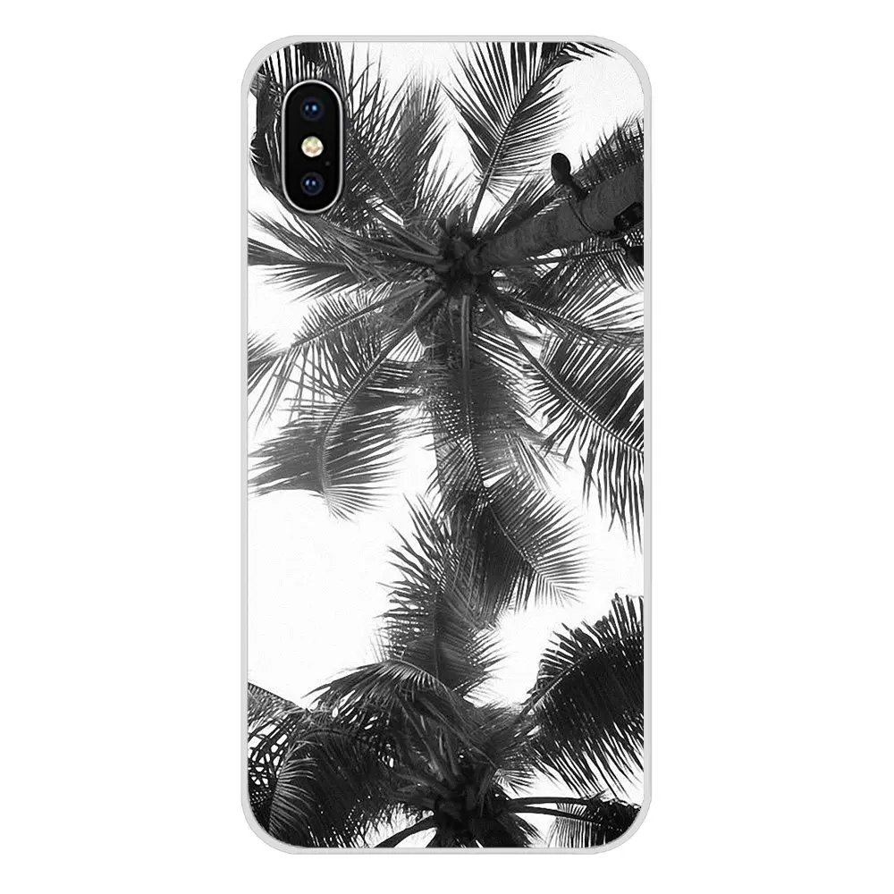 images 11 Черный белый Пальмовые Листья пальмы для huawei G7 G8 P7 P8 P9 P10 P20 P30 Lite Mini Pro P Smart Plus мягкий чехол из ТПУ - Цвет: images 11