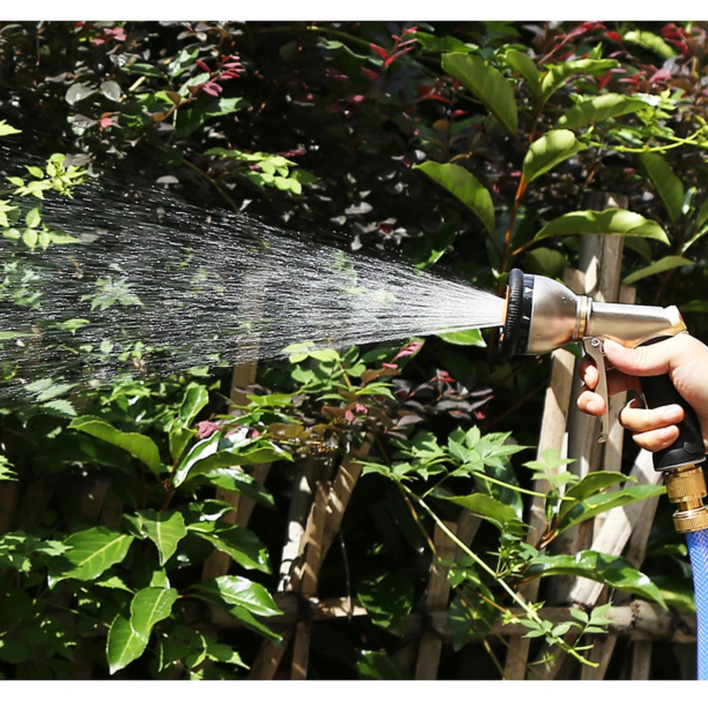 Новое металлическое триггерное сопло для садовой воды 9 функций с передним