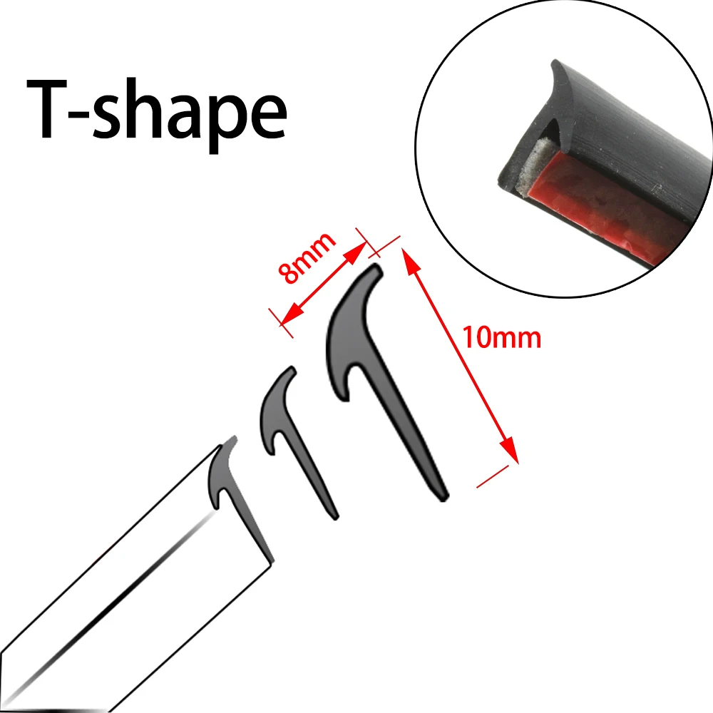 2m Car T-Shape Seal Strip For Honda Accord Civic CR-V HR-V Pilot Fit Odyssey Elysion City Toyota Corolla Camry Yaris Sienna Vios |