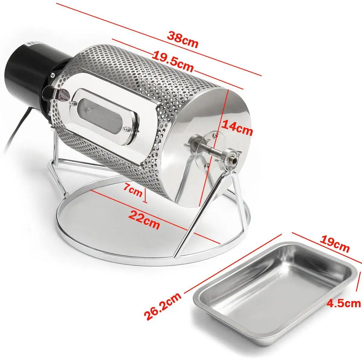 

Stainless Steel Coffee Bean Roasting Machine Coffee Roaster Roller Baker 220V Tools Baking Fry Peanut Grain Nuts Dryer