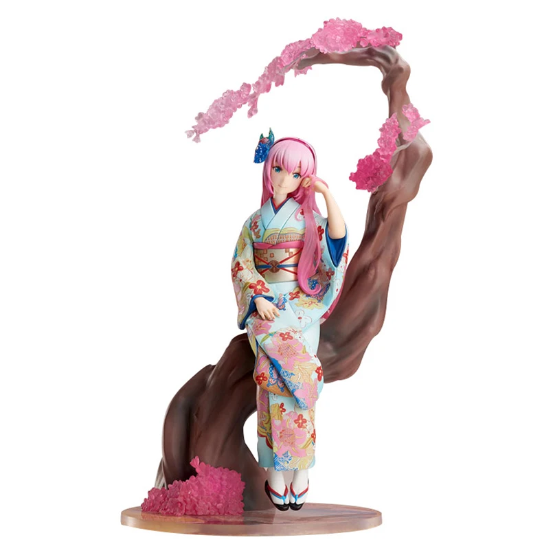 25 см японское аниме Hatsune Miku ПВХ фигурка игрушки розовое дерево кимоно