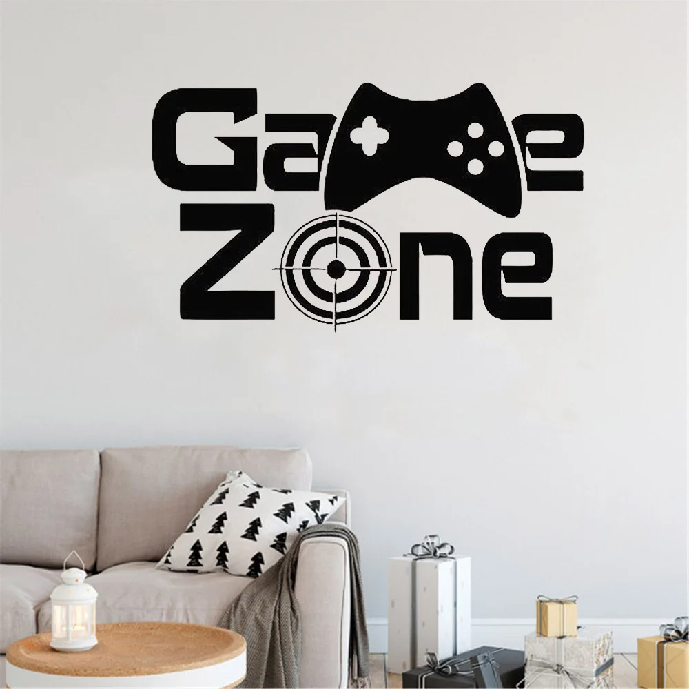 Gamer Wall Decal Game Zone Decor Video Vinyl Stickers for Kids Rooms Removable Home Decoration Art Mural | Дом и сад