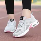 Женские кроссовки для бега, дышащие сетчатые, на шнуровке, с воздушной подушкой, спортивная обувь для баскетбола, Повседневная нескользящая обувь