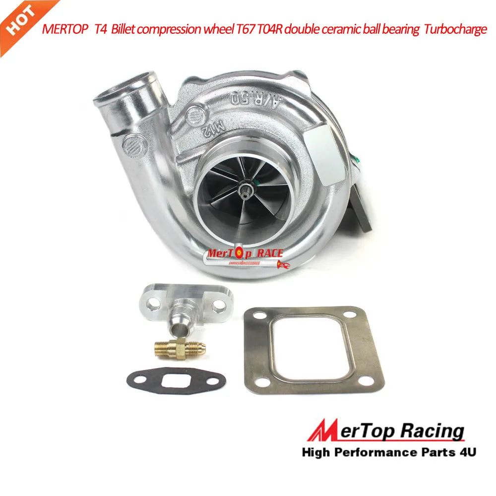 

MTP RACING T4 заготовка компрессионного колеса T67 T04R двойной Керамический шарикоподшипник турбонаддува 400-750HP