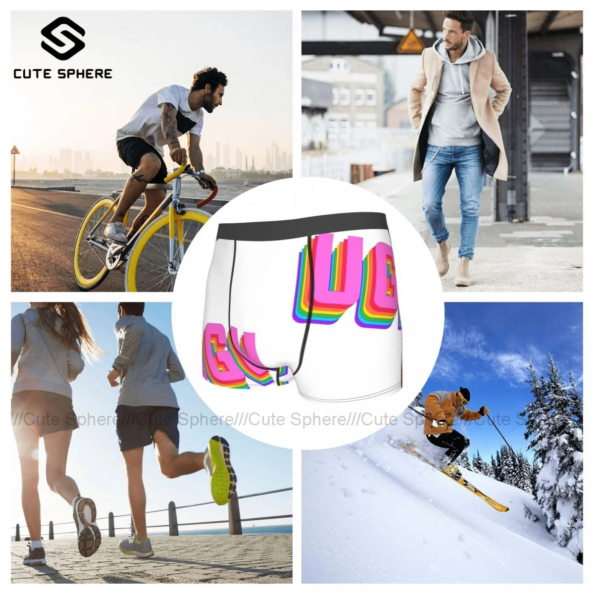 

Baddie Underwear Men Sublimation Breathable Trunk Pouch Hot Polyester Boxer Brief