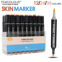 finecolour 122436color skin color brush marker set dual head alcohol based sketch marker for cartoon anime design supplies