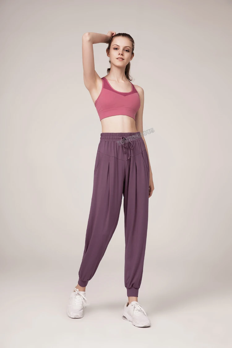 

Lightweight Elastic High Waist Drawstring Tapered Breathable Gym Joggers Workout Clothes