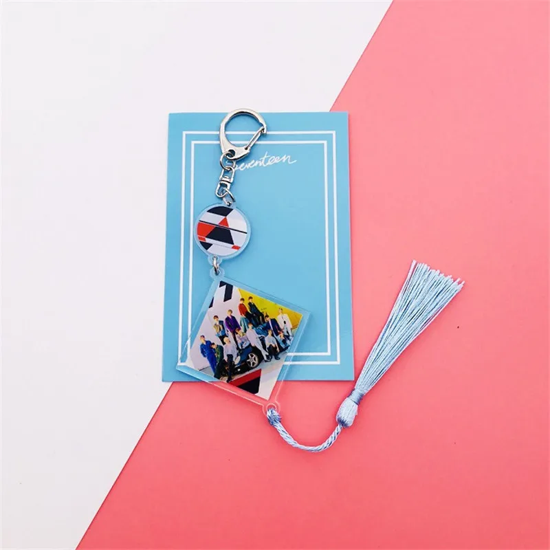 Kpop NCT Twice EXO TXT NCT DREAM Tassel длинный персонализированный брелок для ключей кольцо для ключей кулон Женская сумка ювелирные изделия брелок B114
