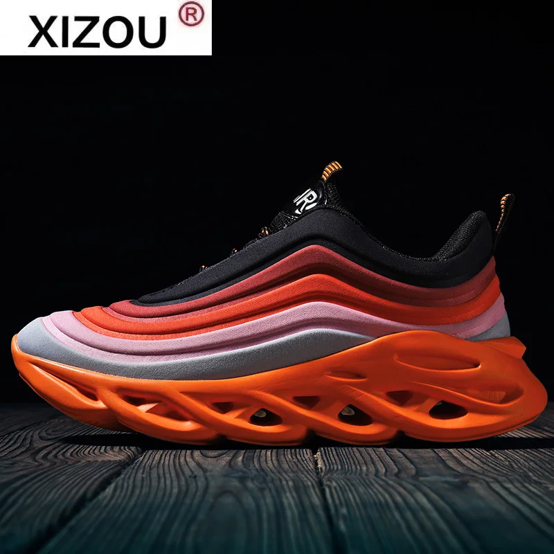 

Sapatos casuais masculinos para homem outsole trainer zapatillas deportivas hombre moda esporte tenis de corrida mais tamanho