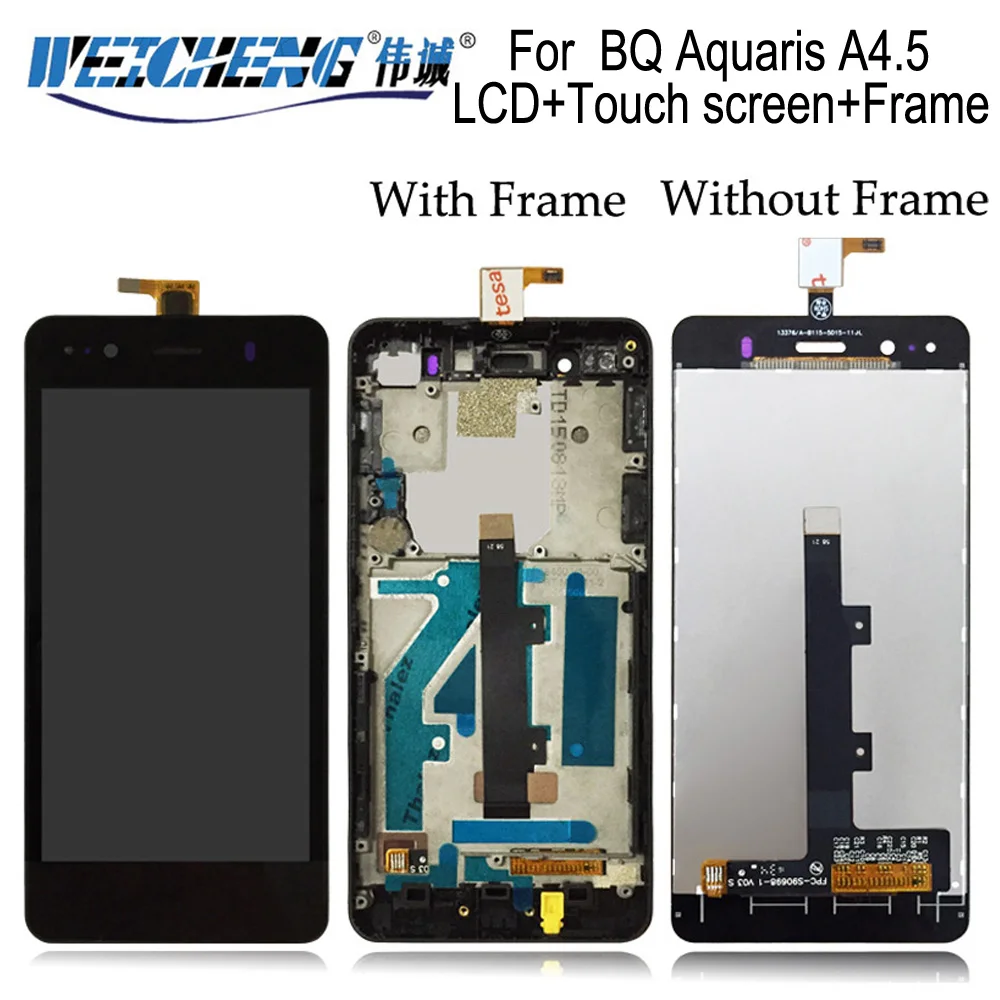 WEICHENG Высокое качество для BQ Aquaris A4.5 ЖК-дисплей+ сенсорный экран в сборе с рамкой для BQ a4.5 ЖК-Бесплатные инструменты