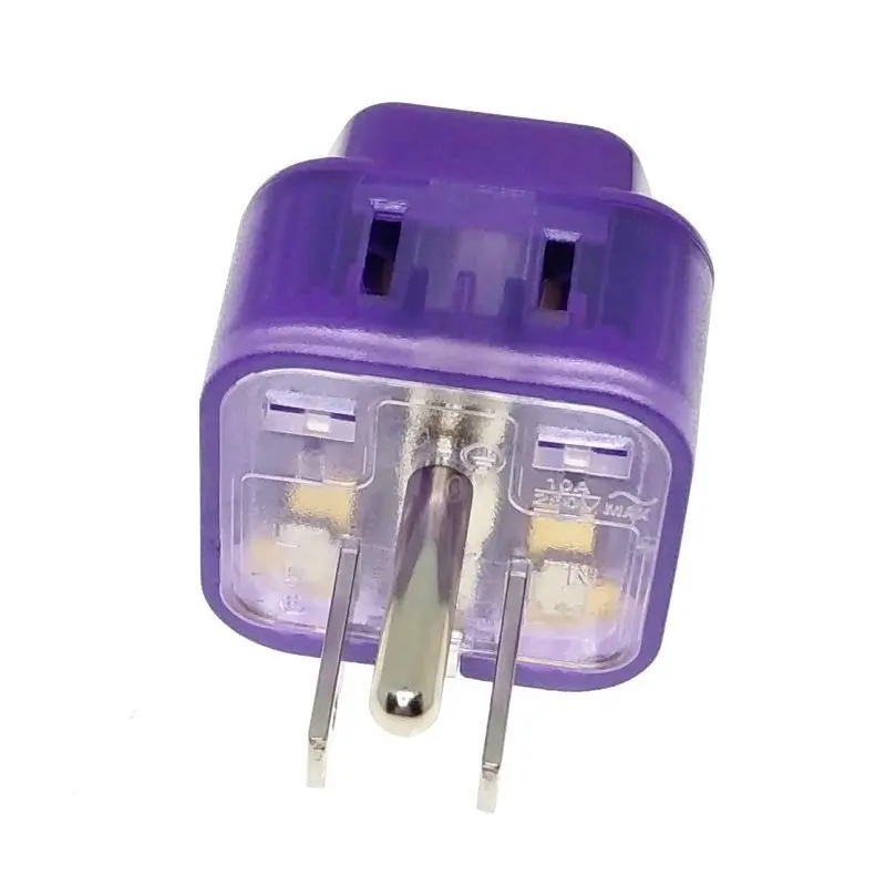 

10 PCS USA Canada Thailand NEMA 5-15P US Standard Travel Adapter 2 IN 1 Electrical Plug Multi Outlet Conver AU/EU/UK/China WONPR