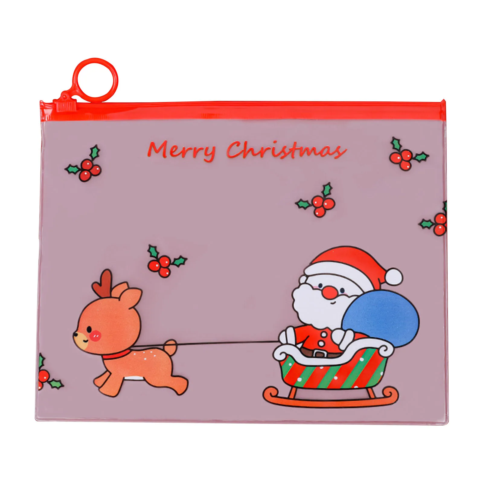 

Coloffice 10PCs Christmas Series PVC Documents Pouch File Bag Waterproof Product Bags Kids Cute Christmas Stationery Gifts