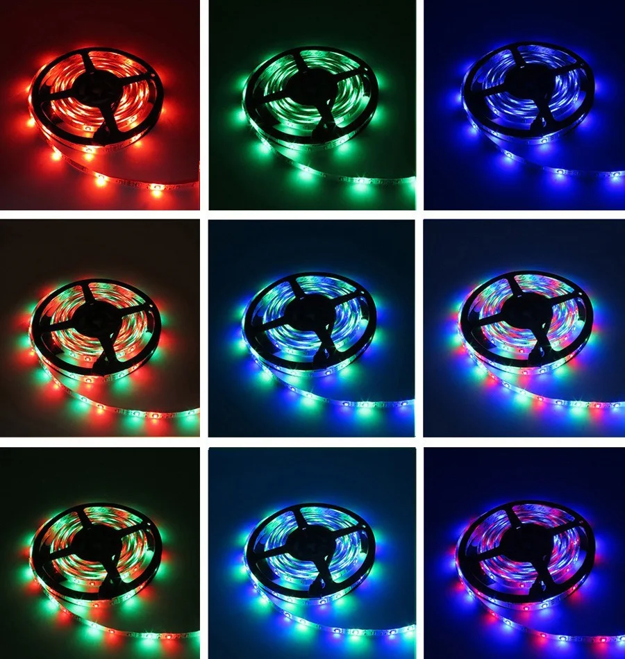Светодиодный светильник 12 В 5 м SMD 3528 2835 Диодная лента RGB белый теплый белый синий красный зеленый цвет 60 Светодиодный s/M светодиодный гибкий светильник s