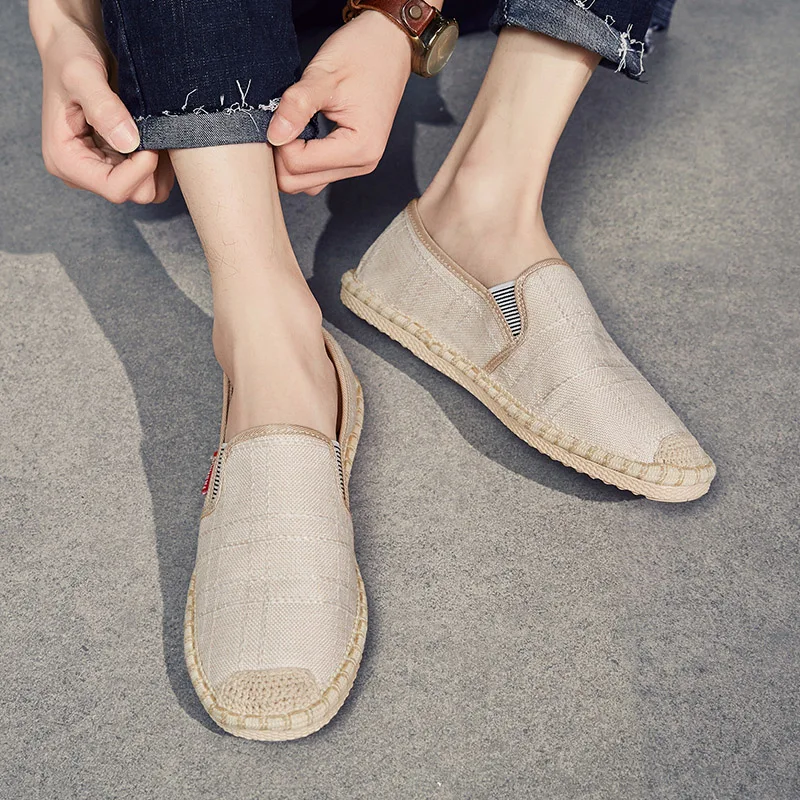 OUDINIAO/Мужская обувь Повседневная Мужская дышащая парусиновая повседневная