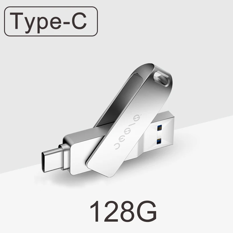 Xiaomi Jesis USB флэш-диск Тип-C, молния, Интерфейс мобильный телефон объем запоминающего устройства расширения 32/64/128 ГБ U диск для телефона, ноутбука - Цвет: Type-C 128G