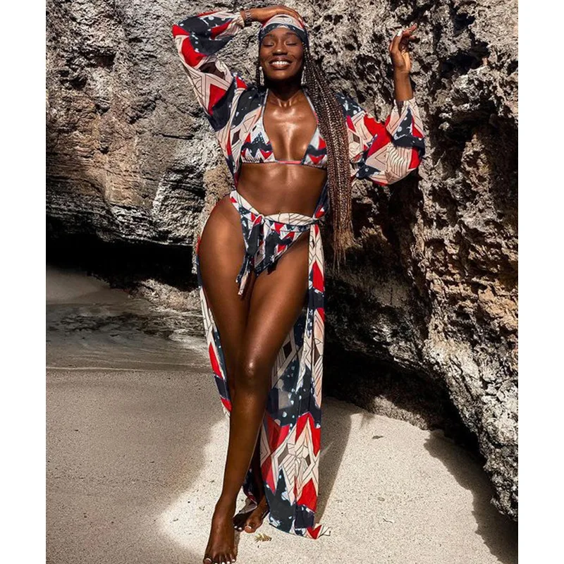 

High Quality printing Bikinis Women High Waist Swimsuit Sexy Out Bikini With Padded Bra Women Bathing Clothes Bathing Suit