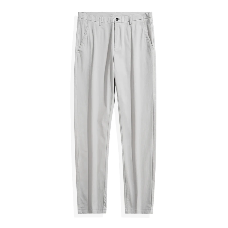 

Luren 2021 Spring and Summer New Men's Business Casual Pants Fashion Solid Color Stretch Pants Brand Slim Green Gray Trousers