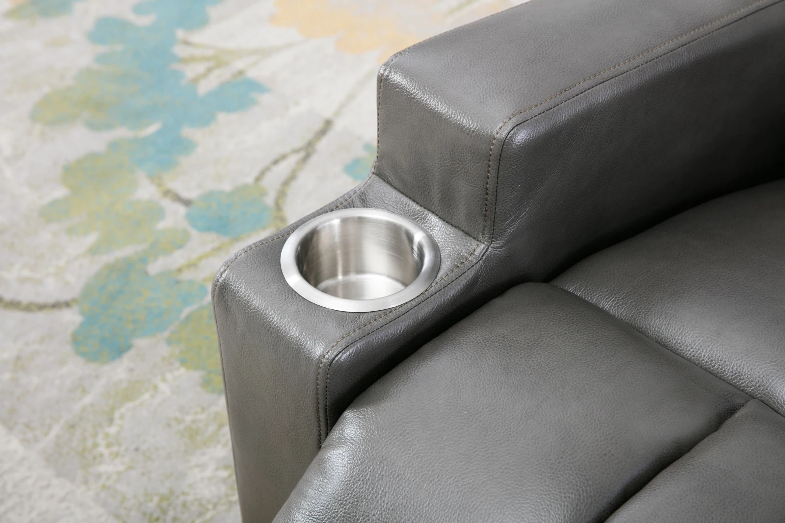 

Modern Sofa Big Sofas Furniture for Home Living Room Armchairs Folding Sofa Bed PU Leather Recliner with 2 Cup Holders