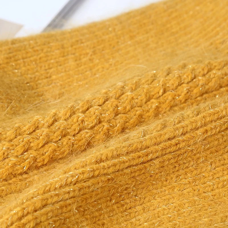 

Rabbit Fur Ear Winter Hats for Women Knit Beanie Hat Woman Skullies Beanies for Ladies Knitted Hat Cashmere Autumn Solid Bonnet