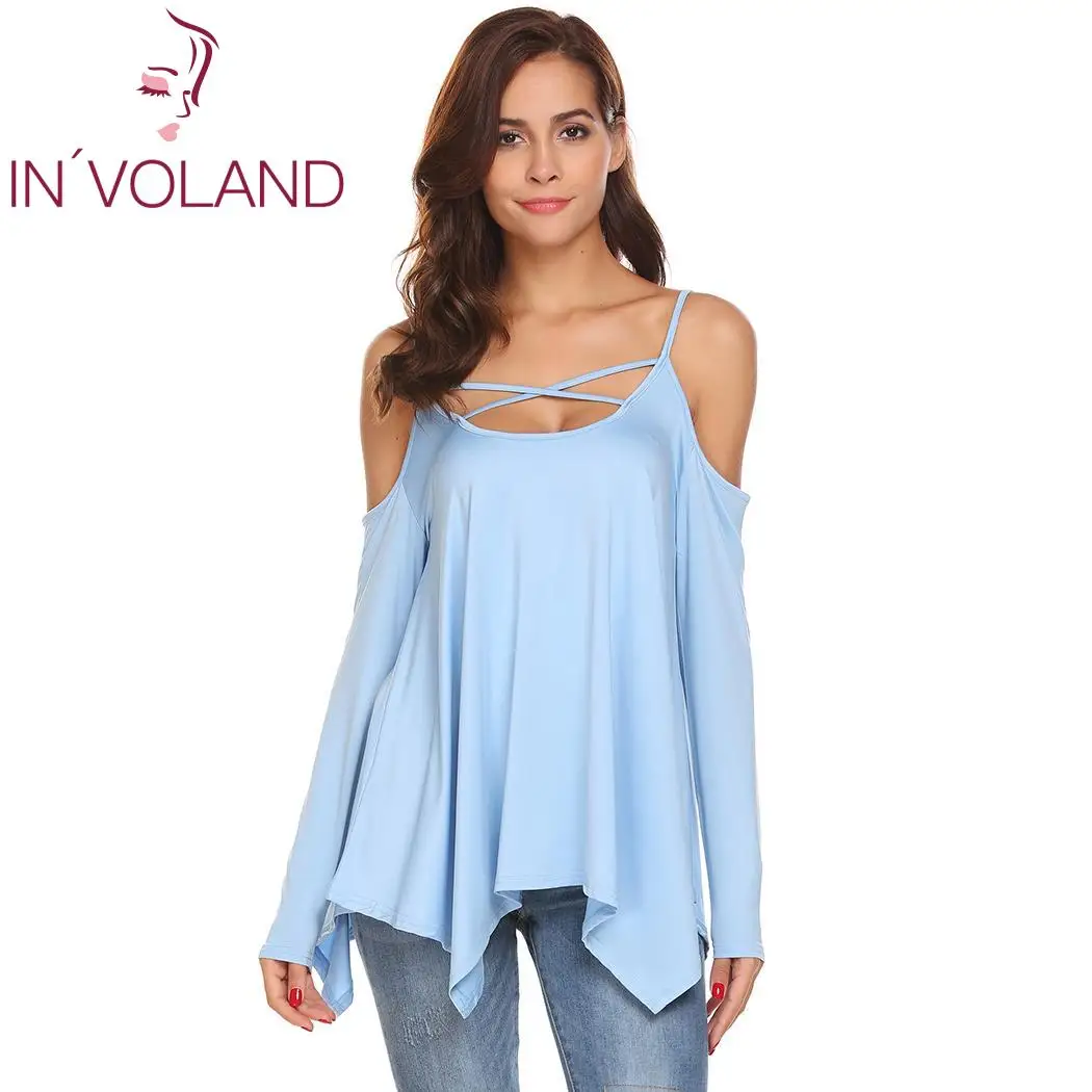 Женские футболки с открытыми плечами перекрещивающимися передними бретельками