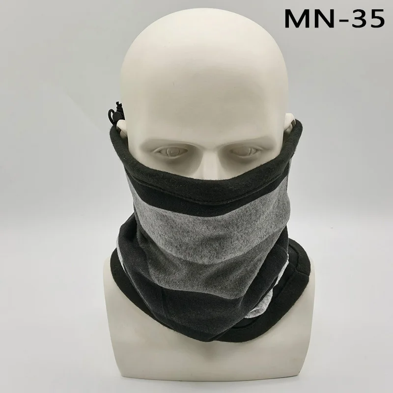 N-35 Модная мужская зимняя однотонная бандана, повязка на голову, шарф, теплый Многофункциональный бесшовный трубчатый головной шарф, маска для лица, кольцо, шарф унисекс - Цвет: N-35