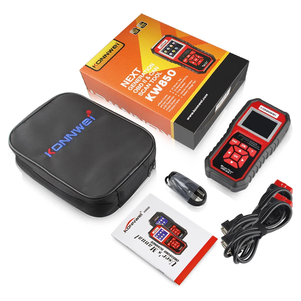 OBD2 сканер KONNWEI KW850 универсальный автомобильный диагностический