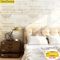 haohome ivory yellow wood peel and stick wallpaper self adhesive removable wallpaper roll vintage wood panel wall coverings