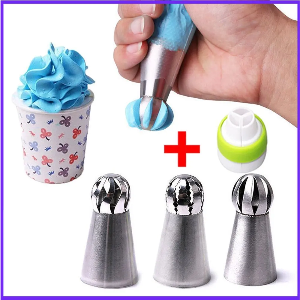 3 шт. насадки для украшения торта в форме шара|kitchen baking tools|kitchen bakingtips cupcakes |