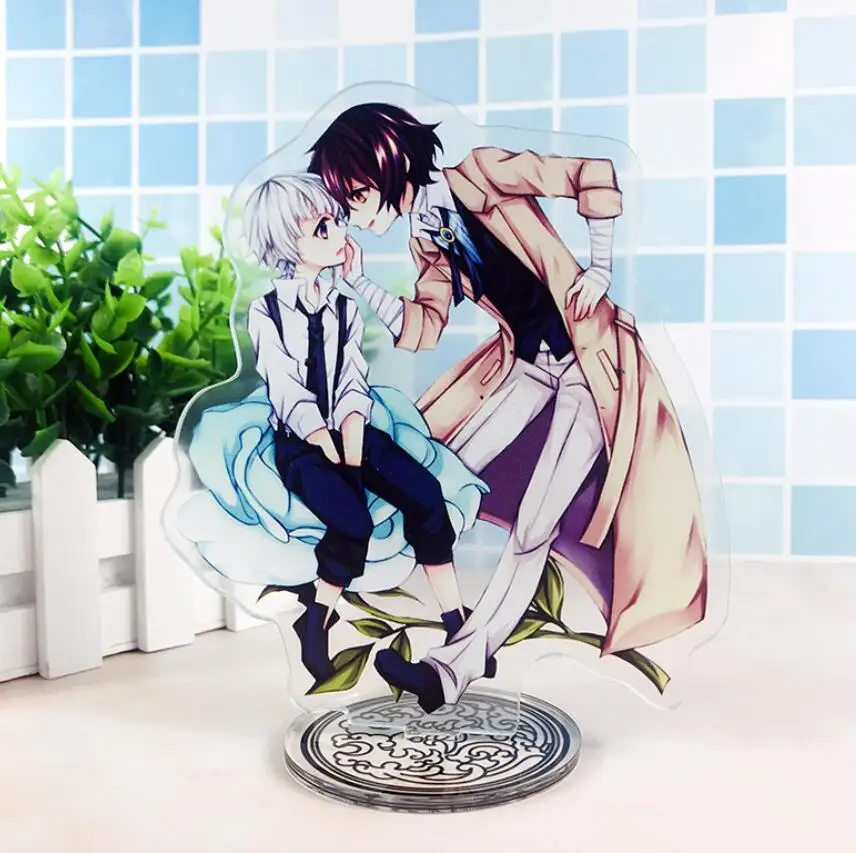 as pictured Аниме бангоу страй собаки Osamu Dazai Doppo Kunikida акриловая подставка фигурка настольное украшение Коллекция Модель игрушки куклы Подарки - Цвет: as pictured