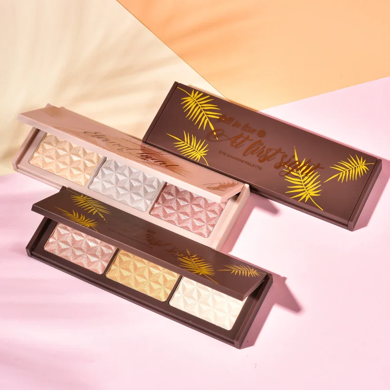 3 цвета хайлайтер для лица палитра профессиональная глаз Iluminador макияж бронзаторы