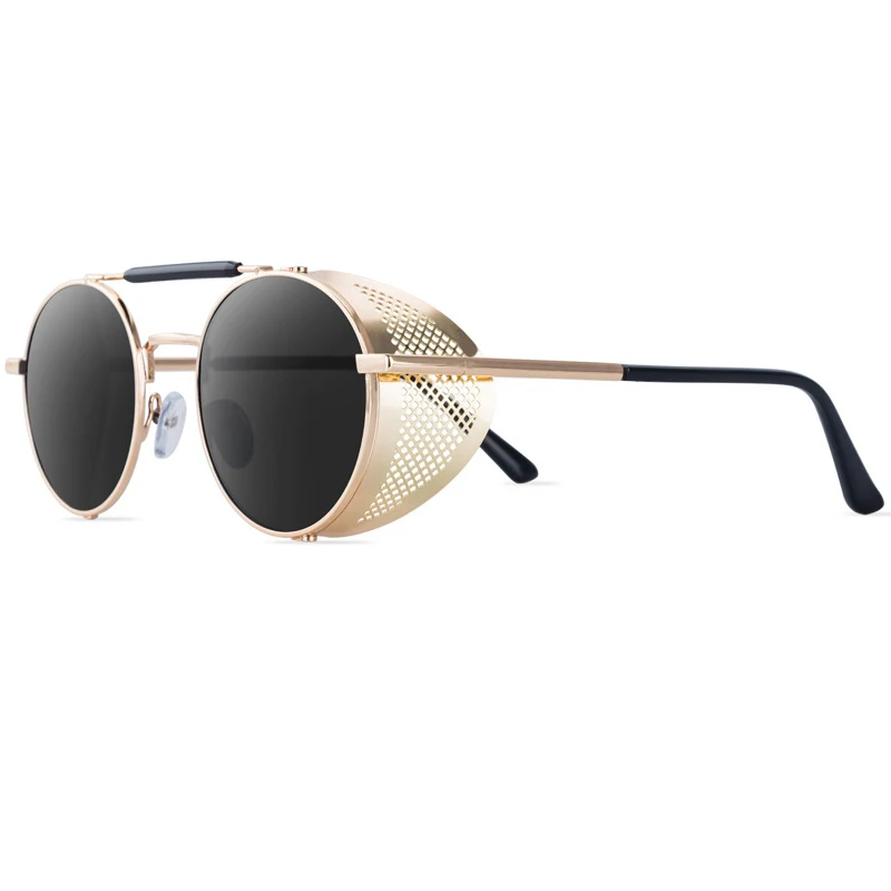 

2022 NEW Round Steampunk Sunglasses Men Women Fashion Metal Glasses Brand Design Vintage Sunglasses High Quality UV400 Gafas