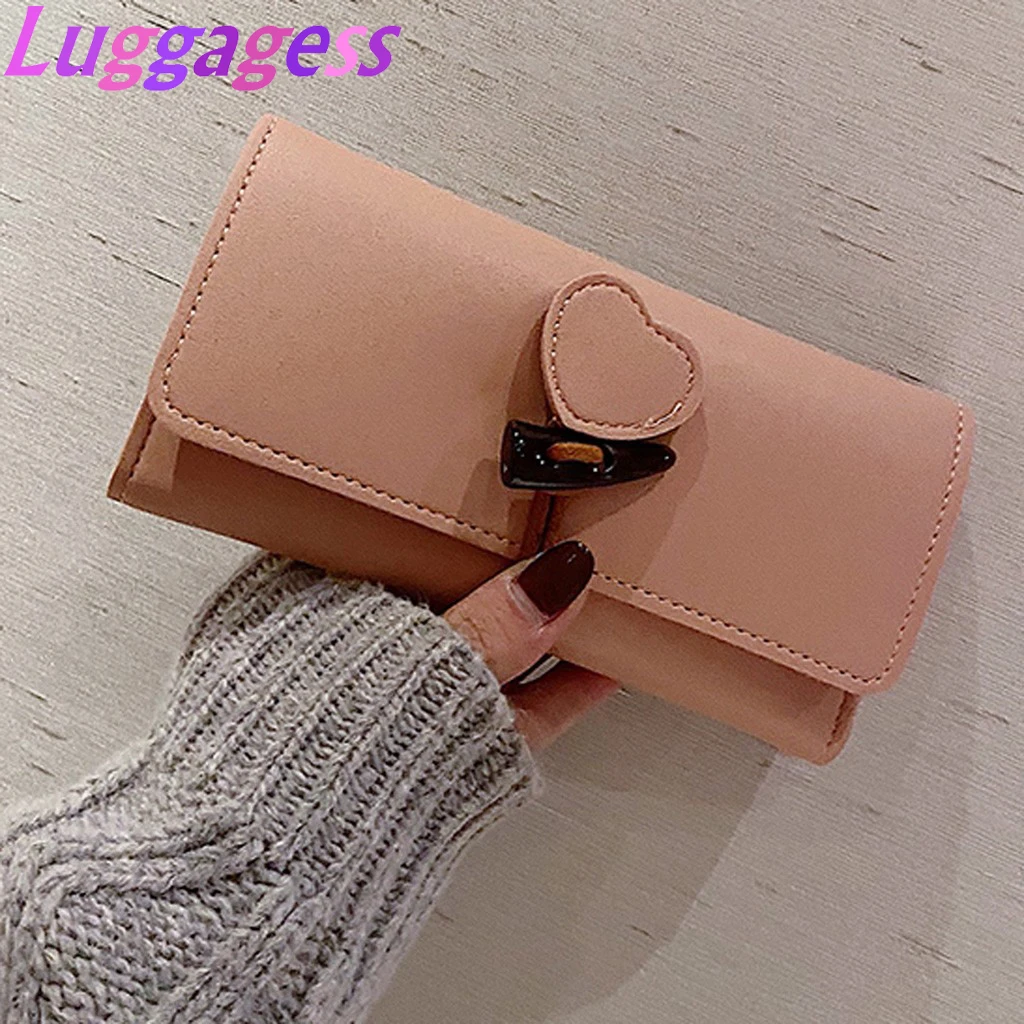 Новинка милый кошелек из искусственной кожи украшение в виде сердца Длинный с