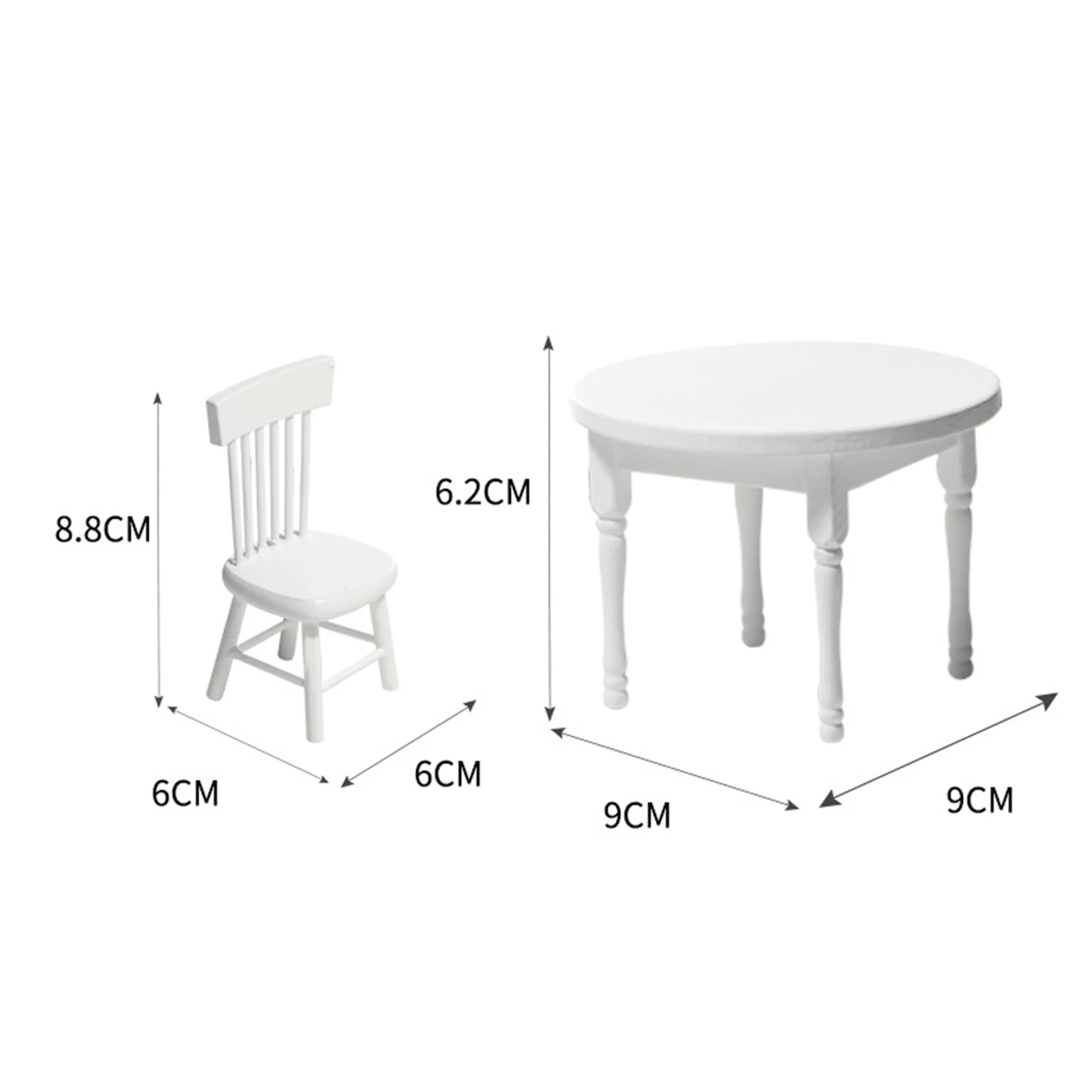 

1/12 Dollhouse Dining Table Chair Furniture Scene Model Toy Miniature Accessory Kids Educational Toys for Children Gifts