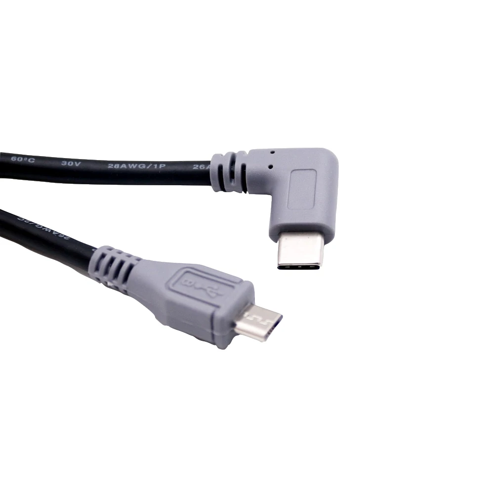 1x USB 3,1 type C Прямоугольный штекер для Mini/Micro/type C штекер для зарядки данных OTG соединительный кабель 1 м/3 фута