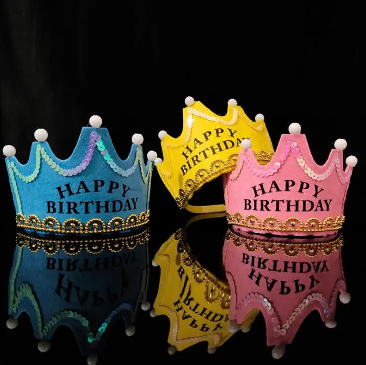 

Led Crown Hat Christmas Cosplay King Princess Crown Led Happy Birthday Cap Luminous Led Christmas Hat Colorful SN43